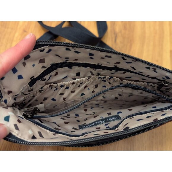 Lug Pirouette Crossbody Bag In Amber Brown With Quilted Design Adjustable Strap - Picture 6 of 8